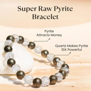 Clear Quartz and Pyrite Bracelet