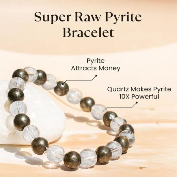 Clear Quartz and Pyrite Bracelet