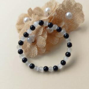 Black Termouline and selenite bracelet