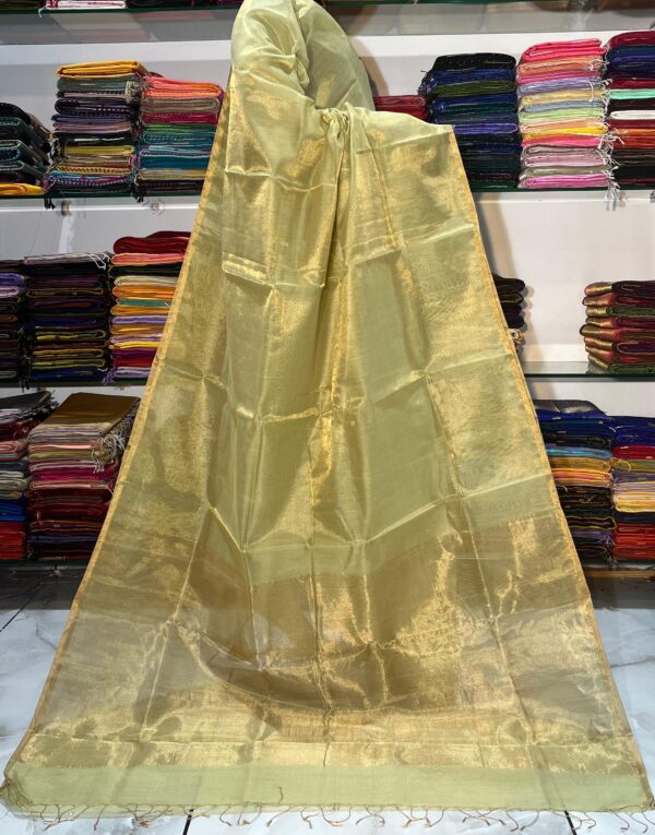 Light Beige/Champagne with Gold Zari