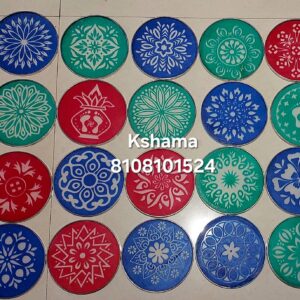 4 inch Small Rangoli Stencils set of 20 piece