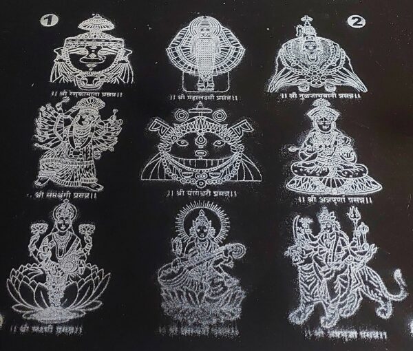 Nav Durga Rangoli stencil Navratri rangoli stencils - Image 2