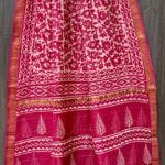 HANDBLOCK PRINTED COTTON SILK SAREES WITH MAHESHWARI BORDER