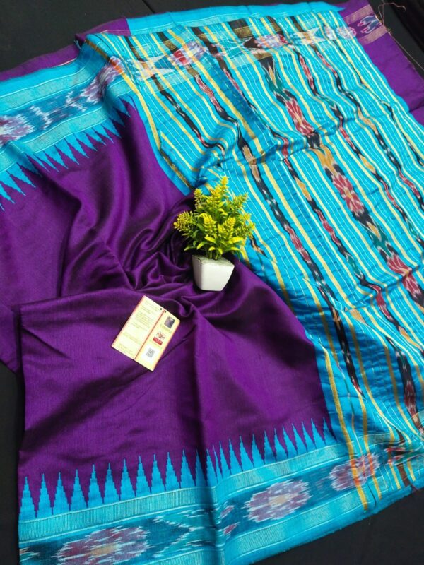 PURE RAW SIK, SAMBALPURI IKKAT WEAVED,HANDMADE SAREES WITH SILK MARK.