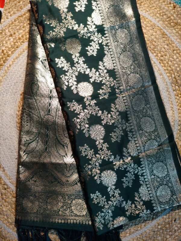SEMI KATAAN SILK JAAL WORK SAREES.. - Image 3
