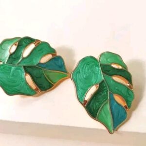 Korean Western Stylish Light Weight Leaf Shape Earring