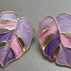 Korean Western Stylish Light Weight Leaf Shape Earring