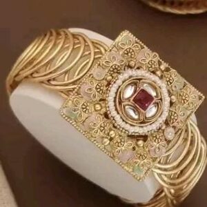 Rajwadi Adjustable Bracelet - Square - Pink