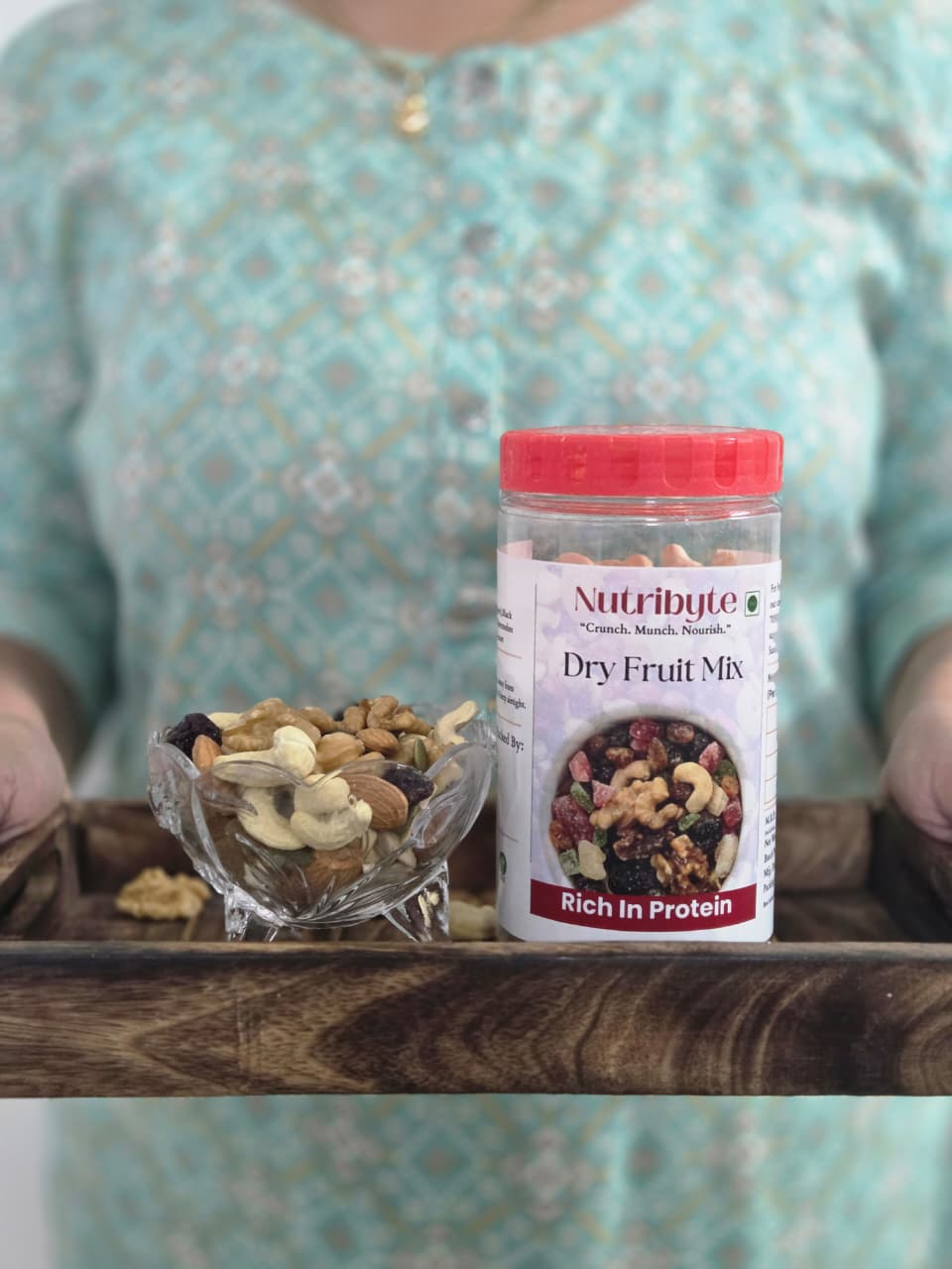 Nutribyte Premium Dry Fruit Mix | An Eclectic Mix of 9 Healthy Superfoods Nuts- Cashews, Almonds | Dry Fruits - Cranberries, Raisins | Seeds - Pumpkin, Sunflower | Reusable Jar (400g) - Image 2