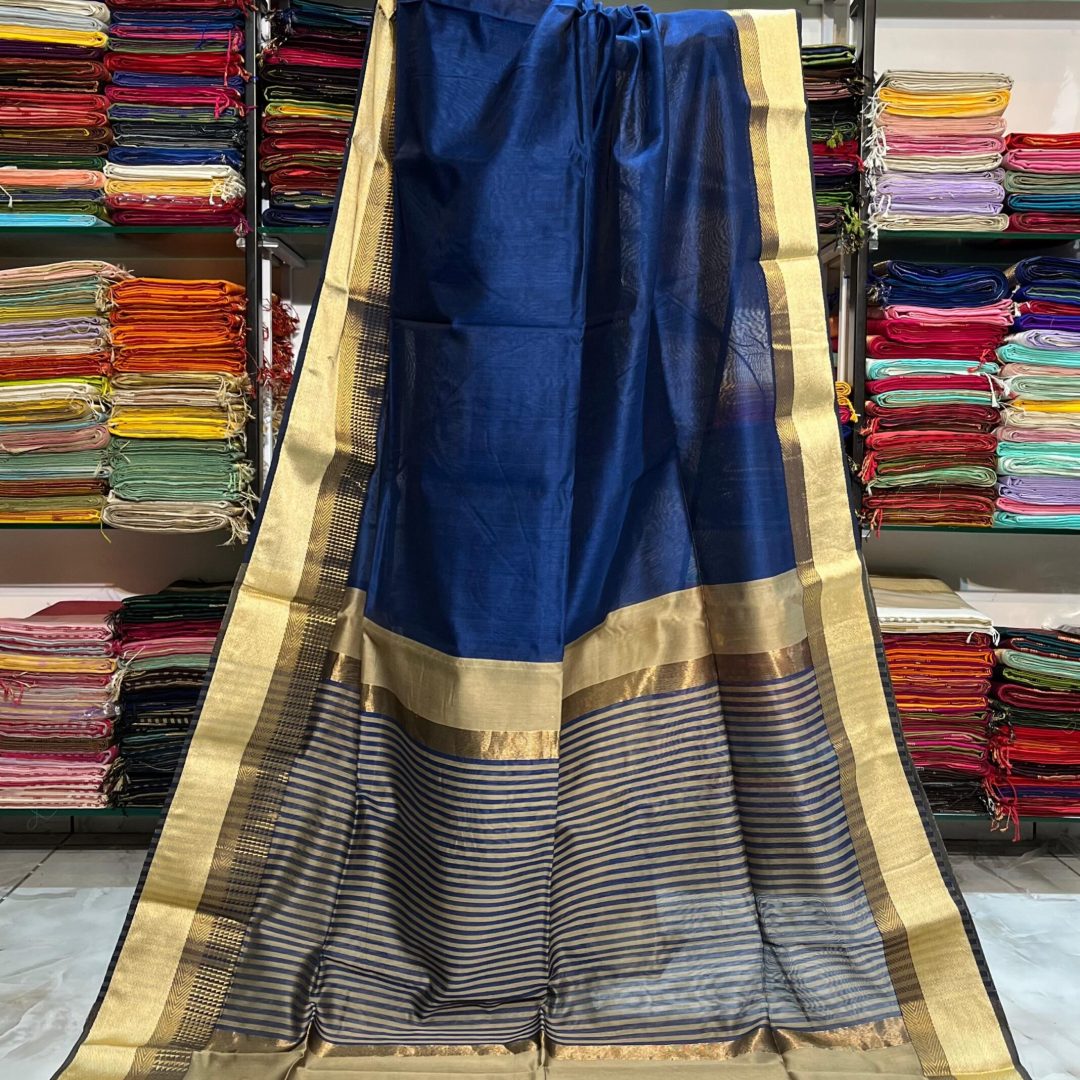 Royal blue with gold border